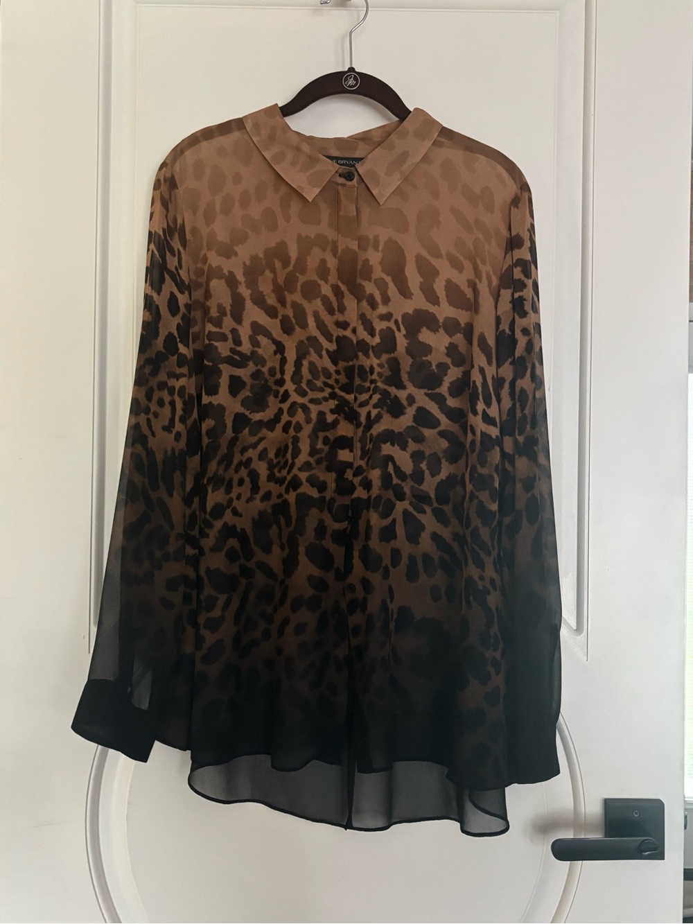 Lane Bryant Chiffon Leopard Blouse